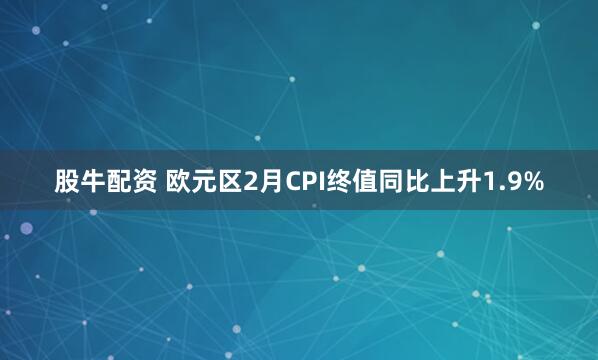 股牛配资 欧元区2月CPI终值同比上升1.9%